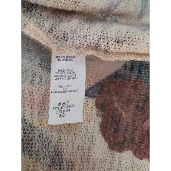 Live in the moment Woman's Floral Rose Boho Cardigan Size Small - Picture 7 of 13